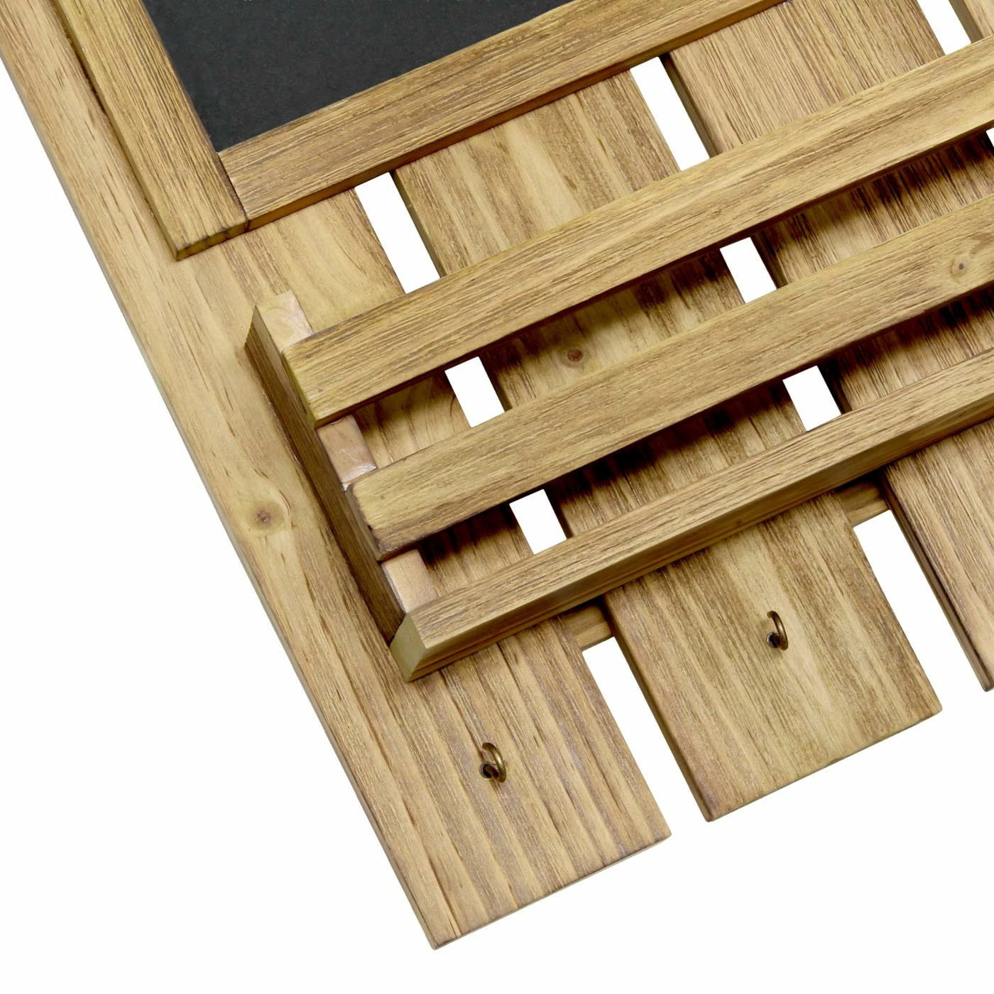 Brand new โ Wood Elegant Designs Chalkboard Sign With Key Holder Hooks And Mail Storage ๐ - Image 4