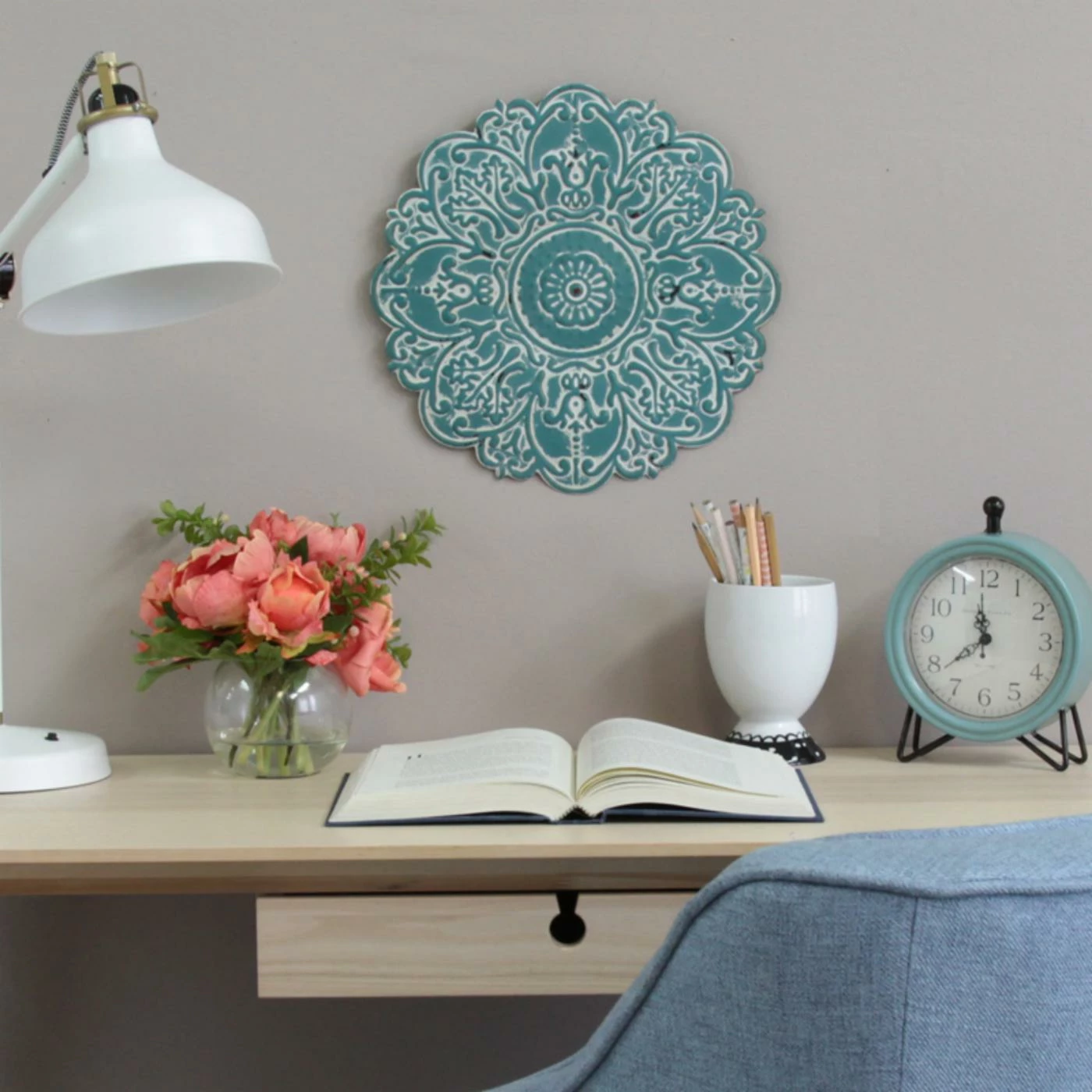 Buy ❤️ Metal Stratton Home Decor Embossed Floral Wall Decor 🧨 - Image 4