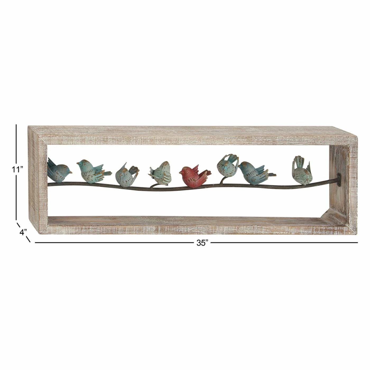 Buy β Wood DecMode Perched Birds On Wire Wall Decor β - Image 4