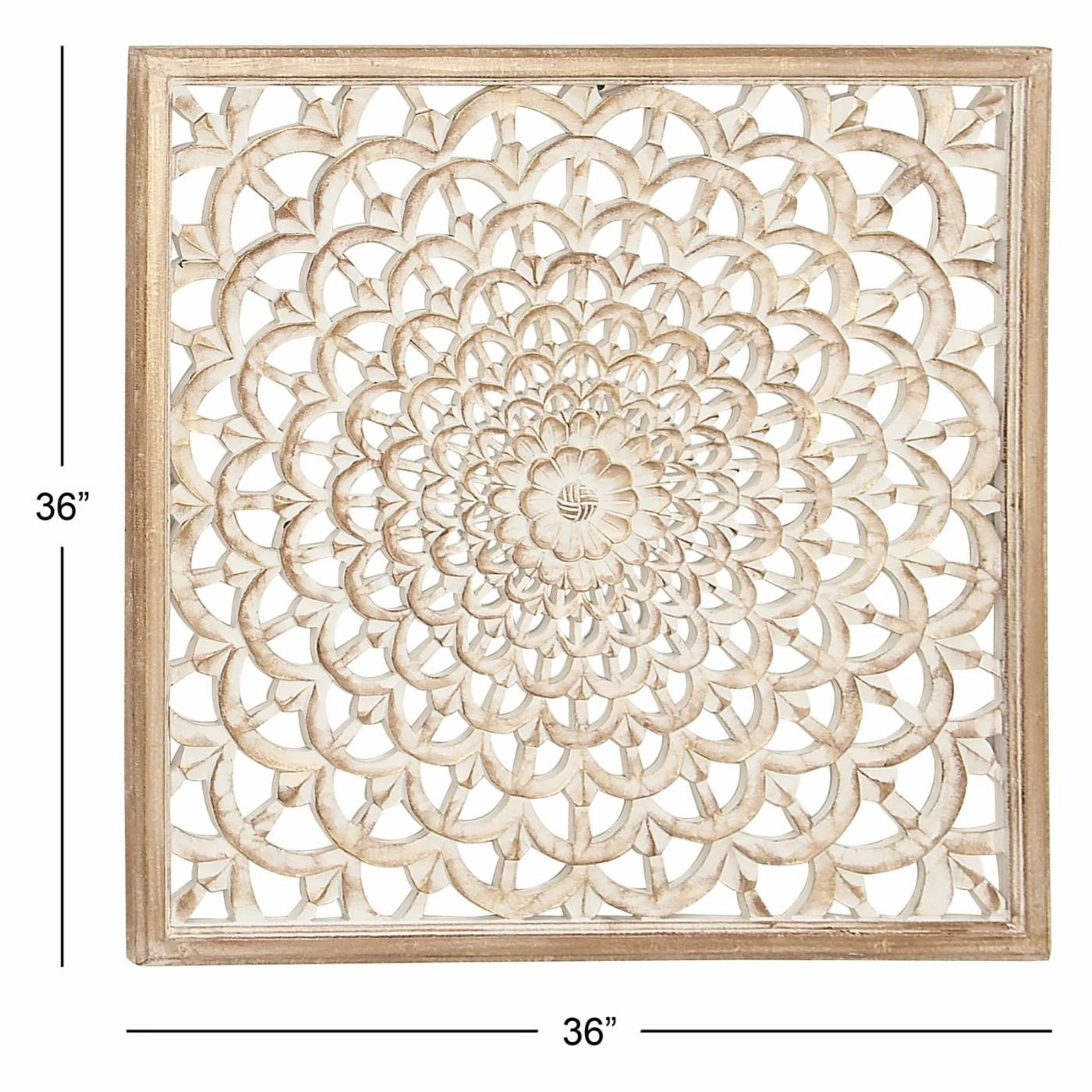 Best deal β DecMode Flower Inspired Carved Pine Wood Wall Panel π - Image 4