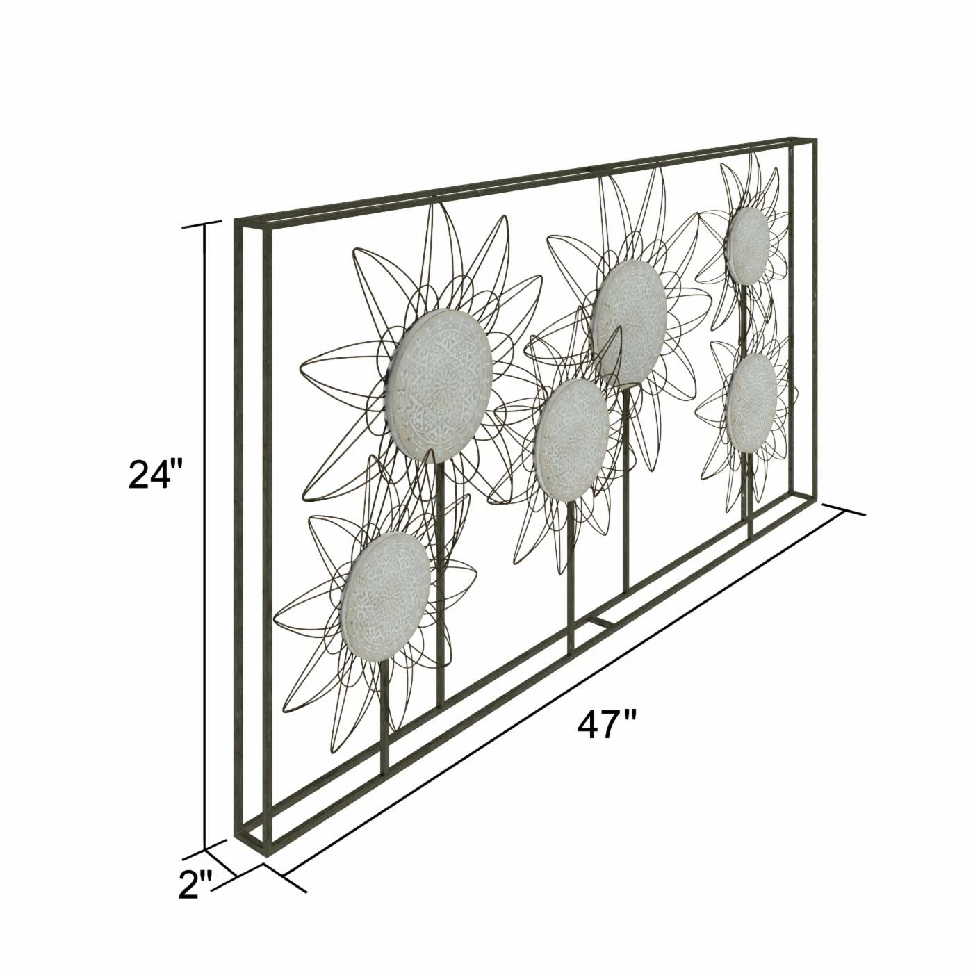 Cheap β Wood Aspire Home Accents Whitney Metal Flower Wall Decor π - Image 6