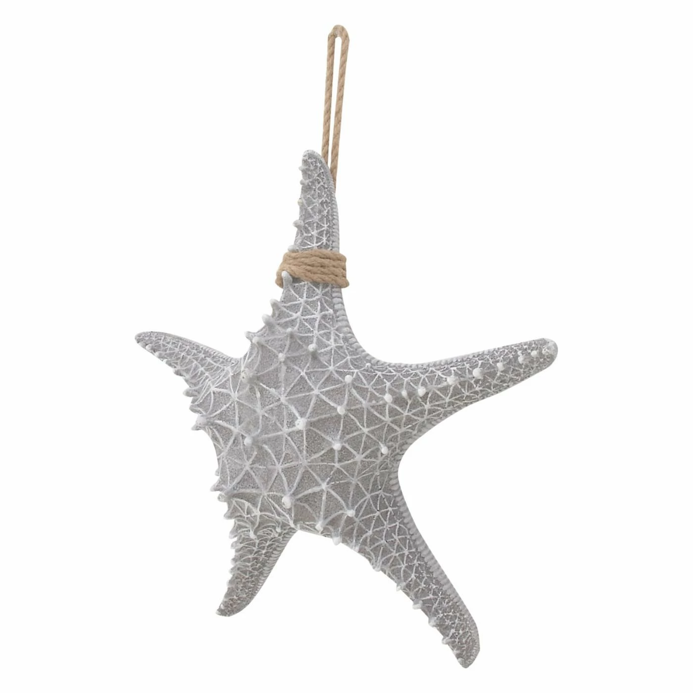Brand new 🧨 Resin DecMode Coastal Gray Polystone Starfish Sculpture With Rope Hanger 🧨 - Image 6