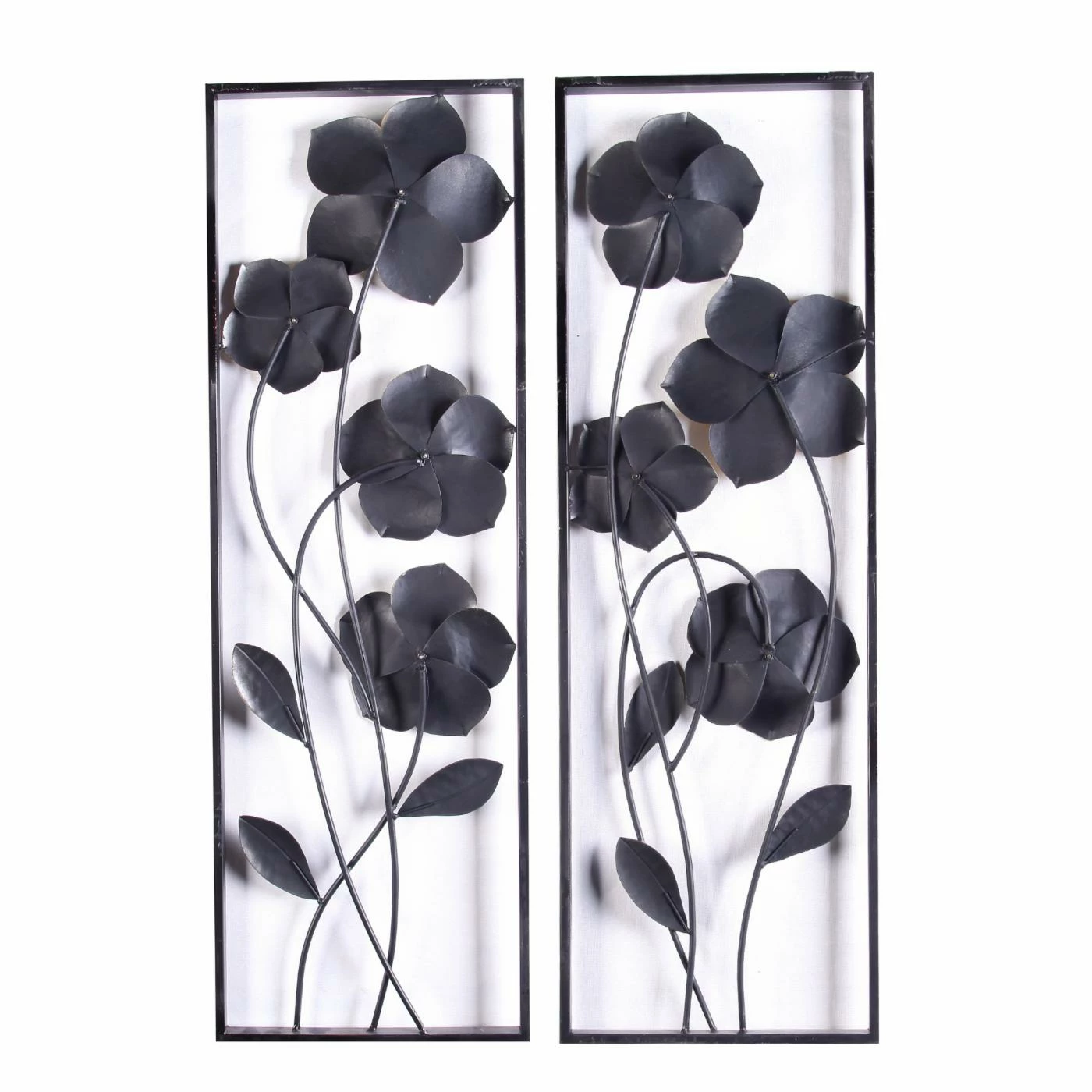 Flash Sale ๐ LuxenHome Metal Flowers Panel Wall Decor - Set Of 2 ๐ฅฐ - Image 8