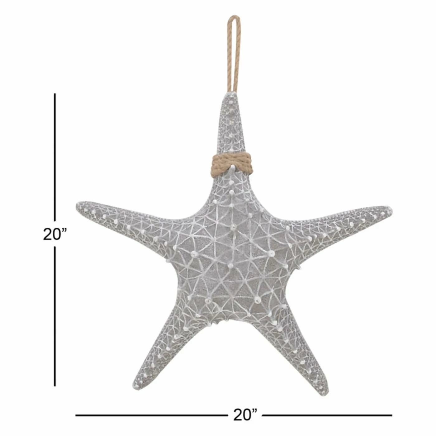 Brand new 🧨 Resin DecMode Coastal Gray Polystone Starfish Sculpture With Rope Hanger 🧨 - Image 9