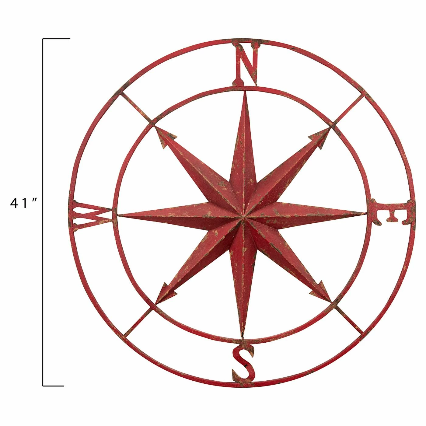 Coupon π₯ Metal 3R Studios Distressed Compass Wall Sculpture 𧨠- Image 7