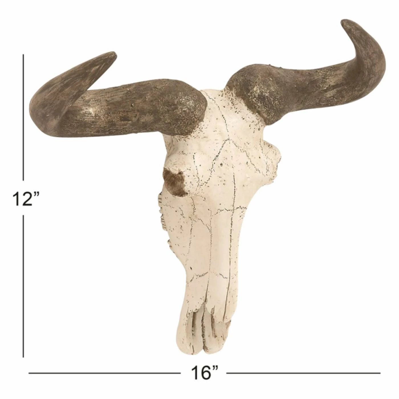 New π Wicker DecMode Steer Skull Wall Sculpture β - Image 2