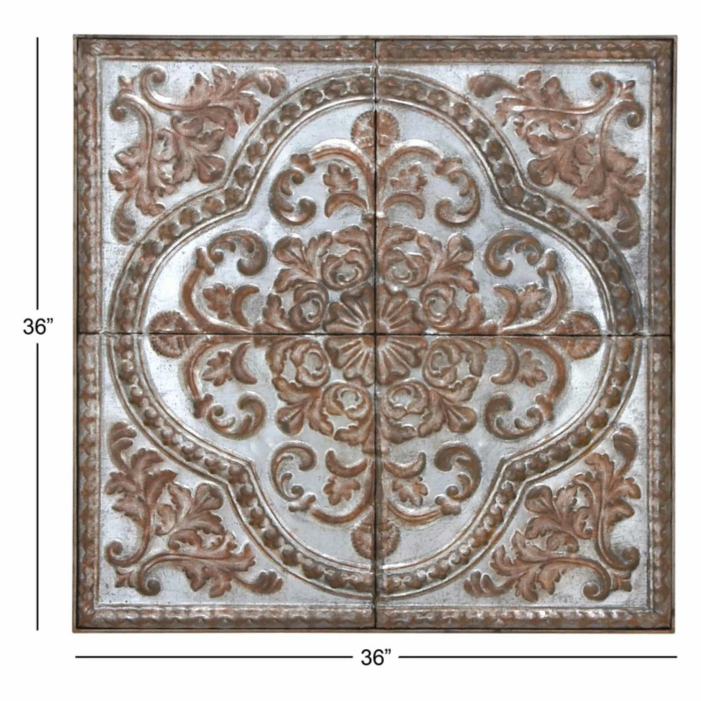 Coupon ๐ DecMode Metal Wall Sculpture - Copper & White ๐ฅฐ - Image 2