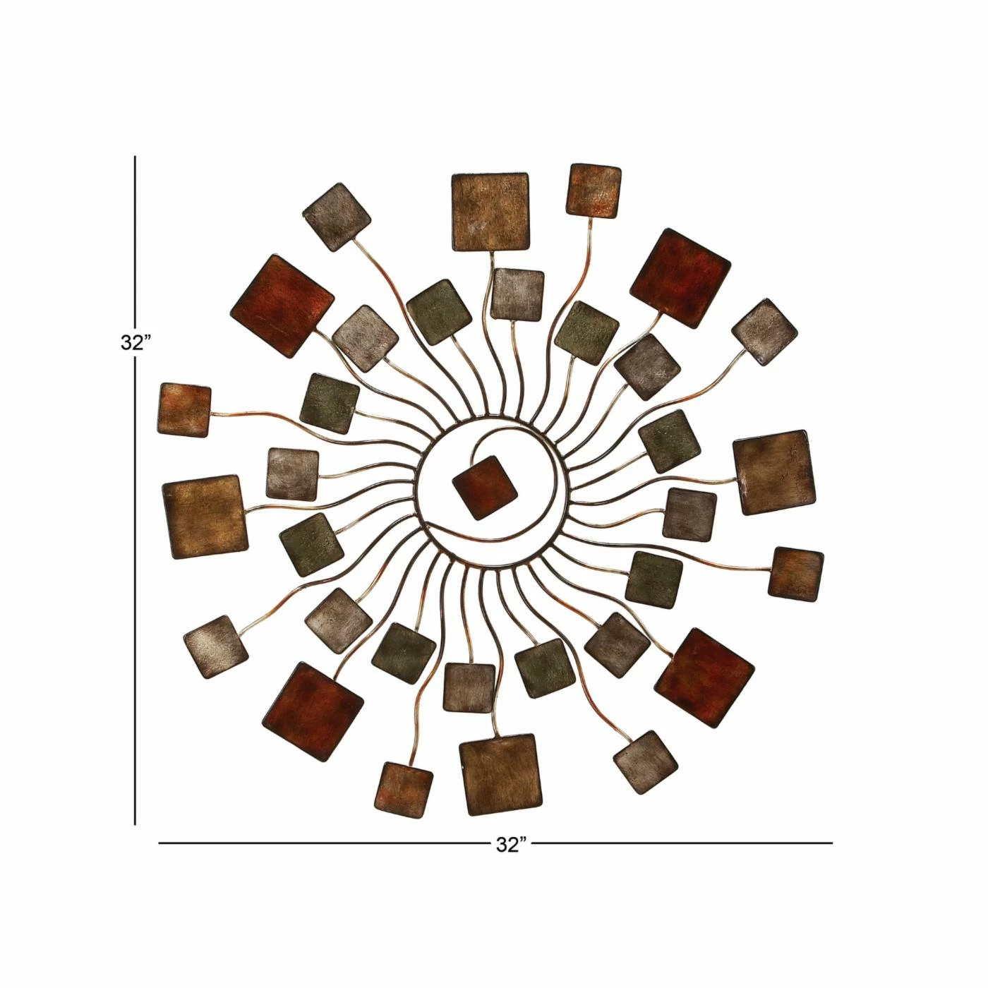 Wholesale π DecMode Metal Geometric Sun Wall Sculpture π - Image 9