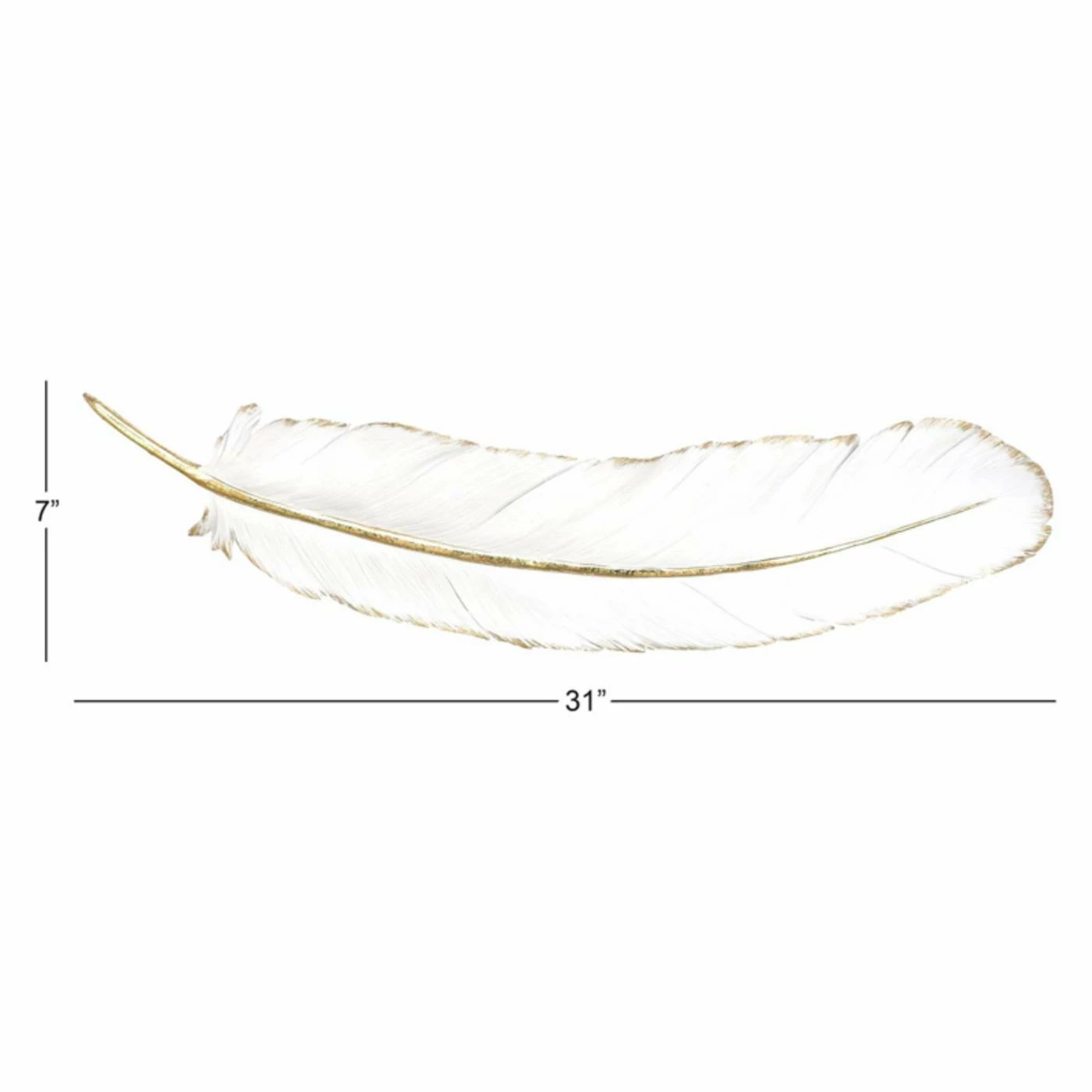 Flash Sale โ Wicker DecMode Polystone Feather Wall Sculpture - 31W X 7H In. โ - Image 3