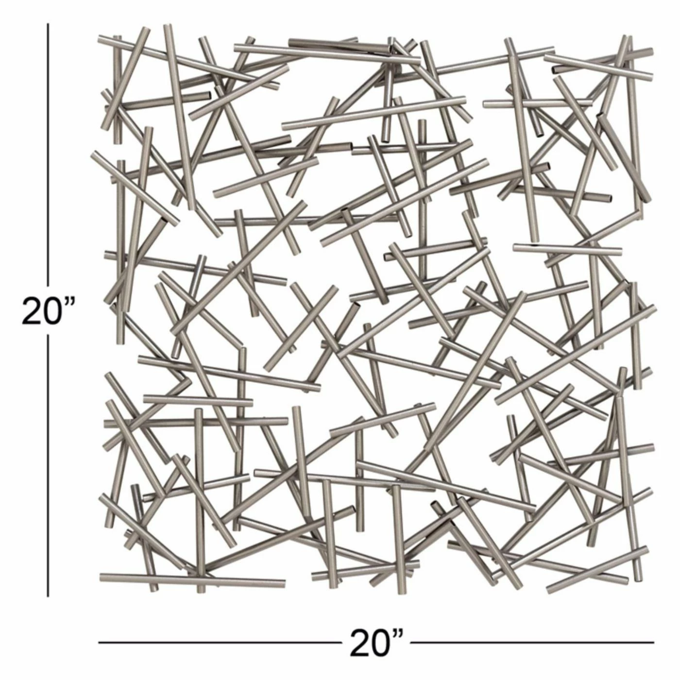 Outlet 🎉 Metal DecMode 20 In. Square Silver Iron Web Abstract Wall Sculpture 🎁 - Image 3