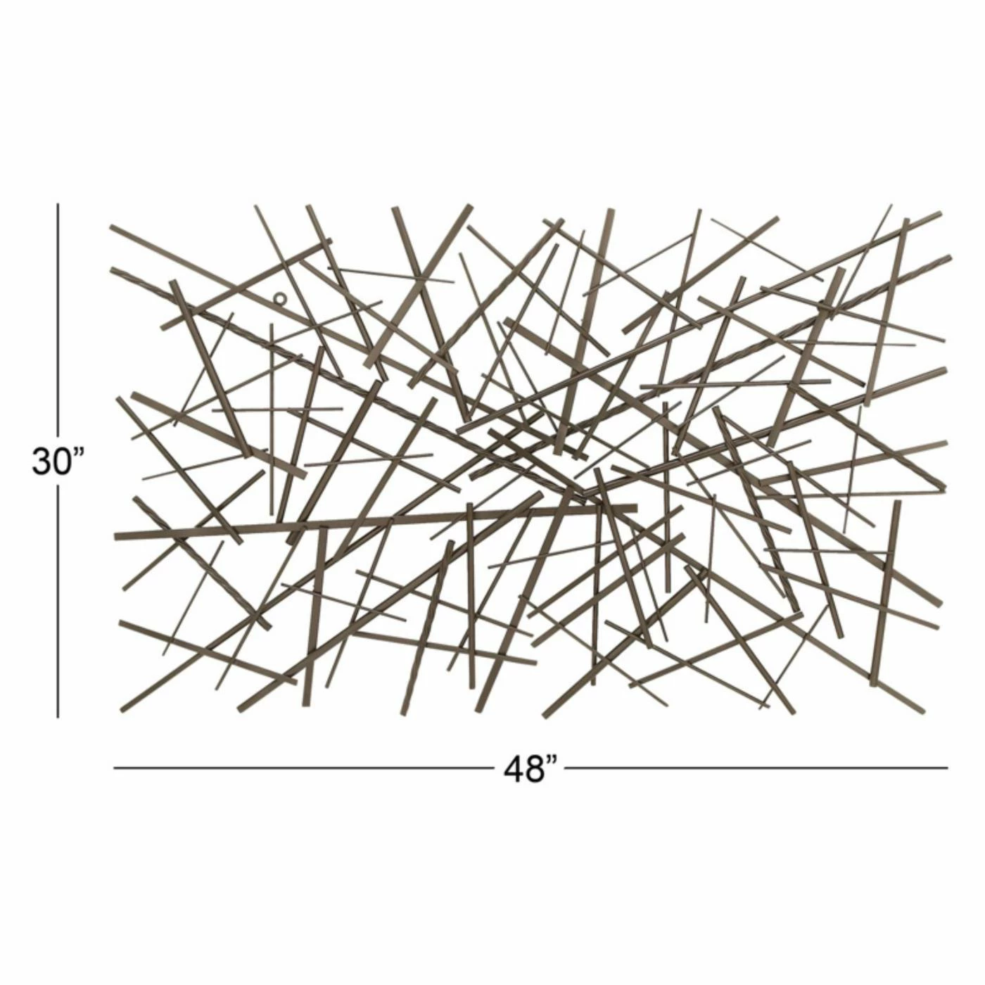 Discount ๐ Metal DecMode Rectangular Polished Iron Rod Abstract Wall Sculpture - 48W X 30H In. ๐ - Image 3