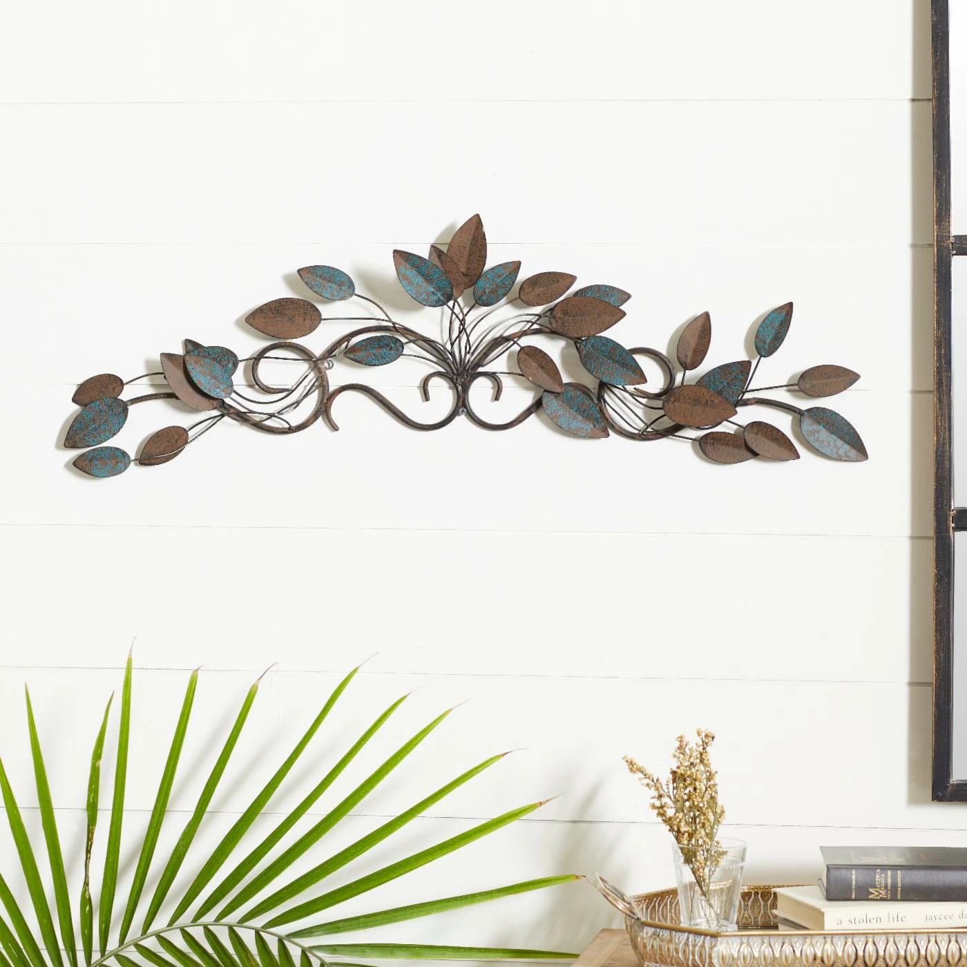 Deals π₯° DecMode Horizontal Metal Leaf Wall Sculpture 𧨠- Image 3