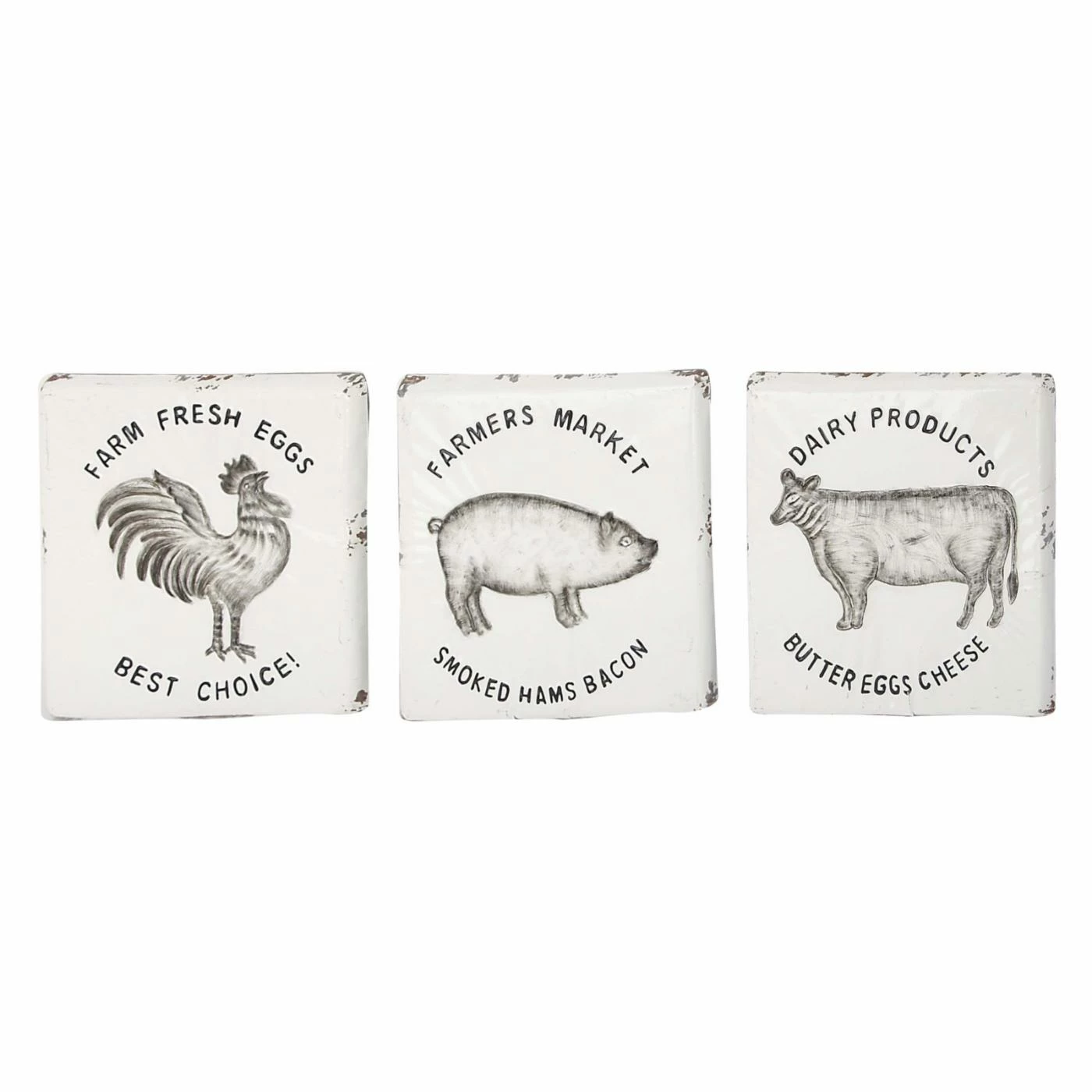 Outlet π DecMode Barnyard Animals Metal Wall Decor - Set Of 3 π₯ - Image 3