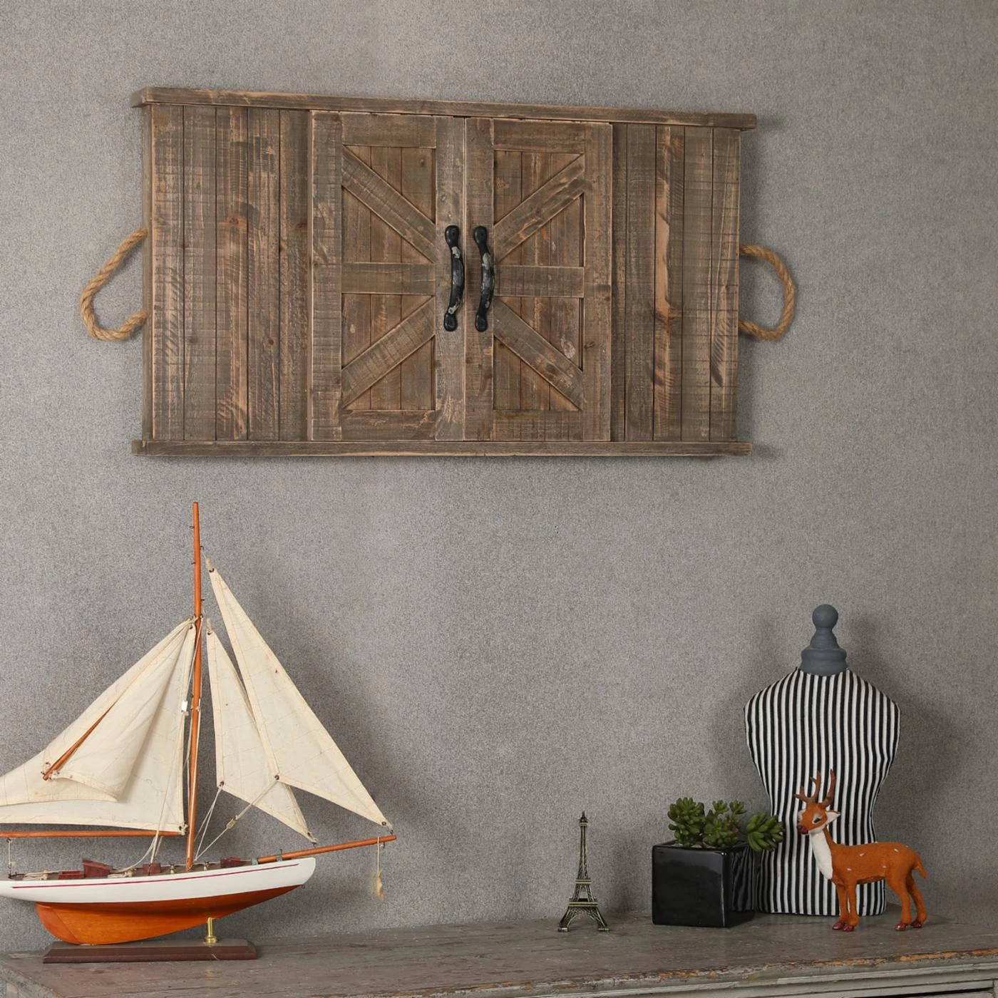 Wholesale ⌛ Wood LuxenHome Barndoor Blackboard Wall Decor ✔️ - Image 3