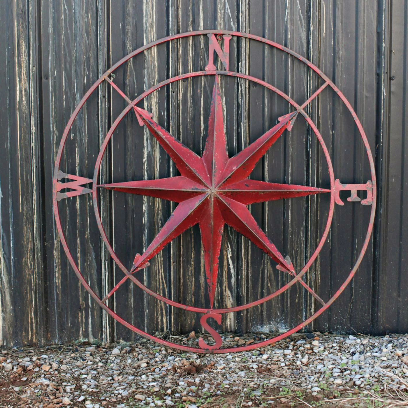 Coupon π₯ Metal 3R Studios Distressed Compass Wall Sculpture 𧨠- Image 2