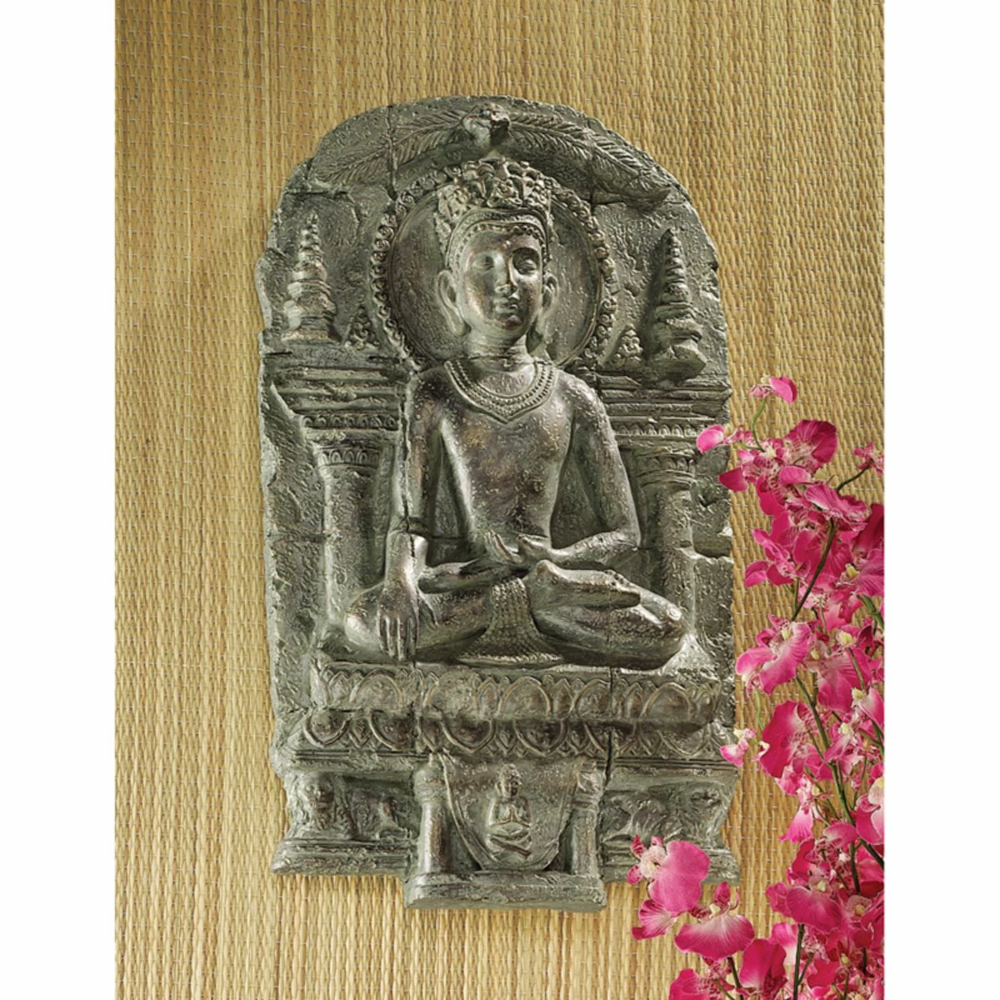 Brand new ๐ Wicker Design Toscano Earth Witness Buddha Sculptural Vintage Wall Frieze ๐ - Image 2