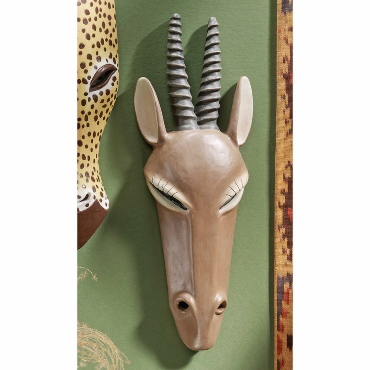 Best Pirce โ Wicker Design Toscano African Serengeti Tribal Animal Wall Mask ๐ - Image 2