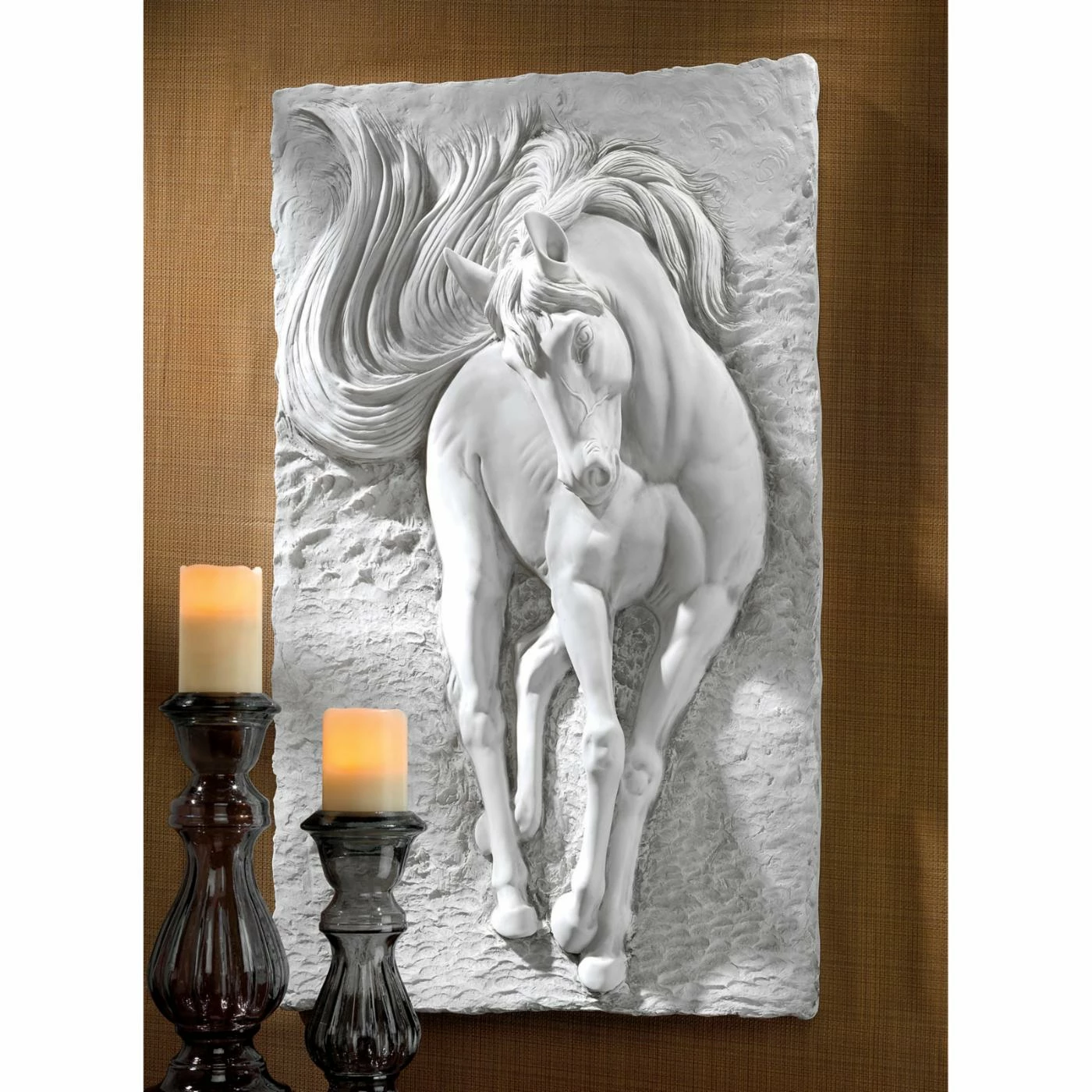 New ✨ Wicker Design Toscano Equine Grandeur Horse Wall Sculpture ❤️ - Image 2