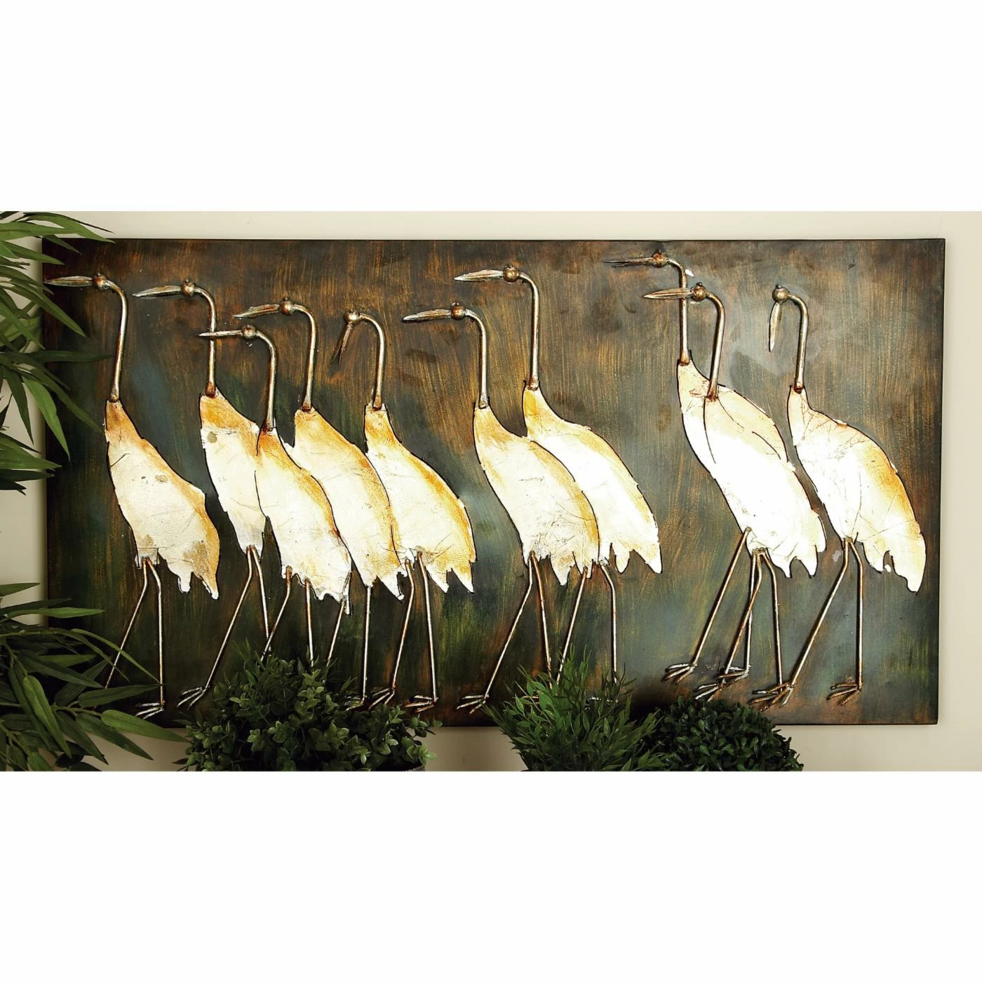 Best Sale ๐คฉ Metal DecMode Standing Herons Wall Sculpture ๐ฅ - Image 2