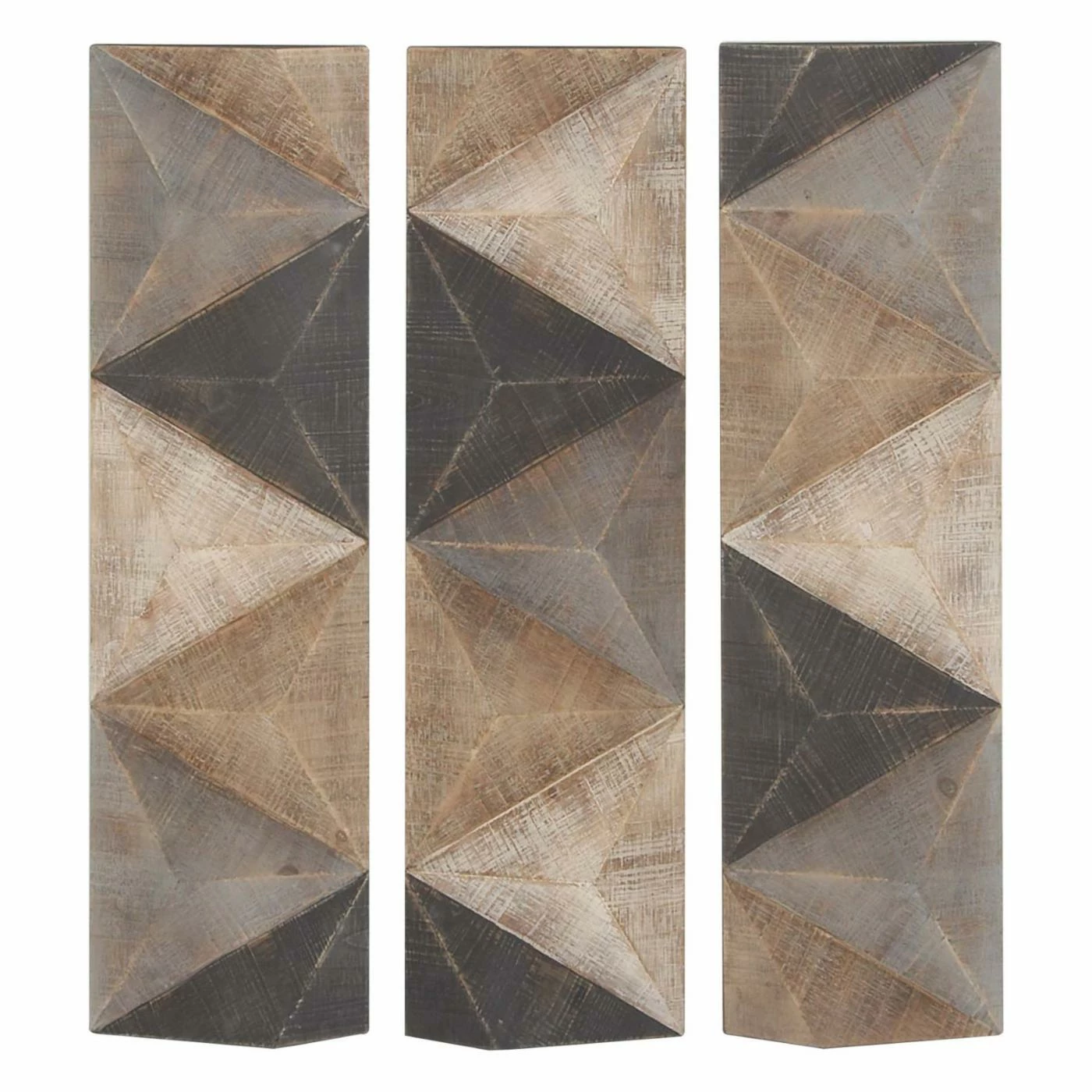 Best deal π DecMode Geometric Inspired Wood Wall Panel - Set Of 3 π - Image 2