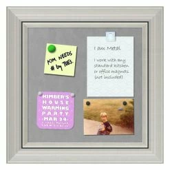 Best Sale 🔔 Wood Amanti Art Romano Silver Framed Magnetic Board 😉