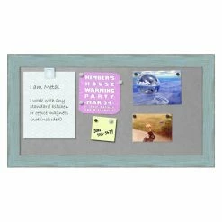 Outlet 🔥 Wood Amanti Art Sky Blue Rustic Framed Magnetic Board 😉