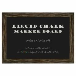 Cheap 🎁 Wood Amanti Art Fence Post Narrow Framed Liquid Chalk Marker Board 🎁