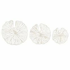 Best Pirce ❤️ 3R Studios Handmade White Coral Paper And Metal Wall Decor - Set Of 3 ⭐