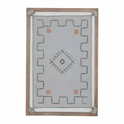 Buy ๐ Upholstered Creative Co-Op Framed Embroidered Textile Wall Décor โญ