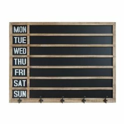 Best reviews of โจ Wood 3R Studios Weekday Wall Chalkboard With 5 Metal Hooks โค๏ธ