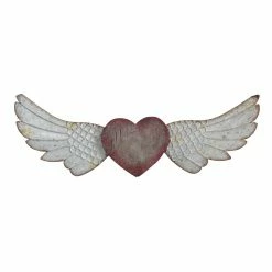 Best Pirce 😍 Wood 3R Studios Red Heart With Wings Wall Sculpture ✨
