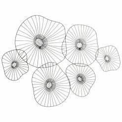 Budget 🎉 Metal Cyan Design Clive Wall Accent 🧨