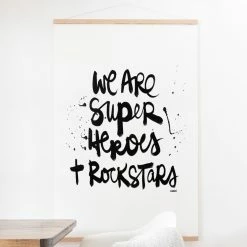 Best Sale 🔔 Upholstered Deny Designs Superheroes Wall Scroll 🎁