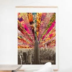 Discount ❤️ Upholstered Deny Designs Blooming Ny Wall Scroll 🌟