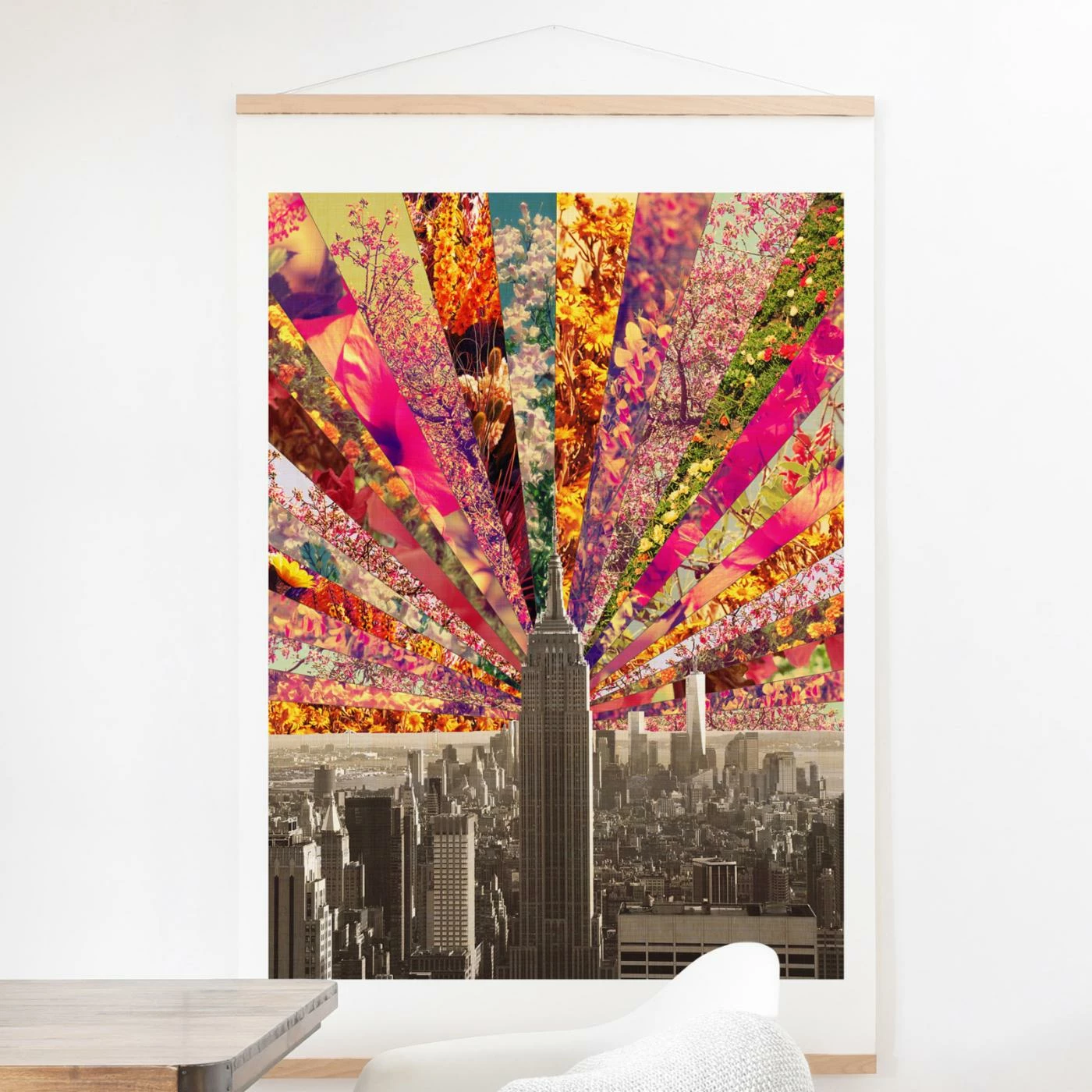 Discount โค๏ธ Upholstered Deny Designs Blooming Ny Wall Scroll ๐