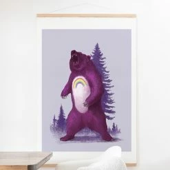 Cheap ❤️ Upholstered Deny Designs Scare Bear Wall Scroll 🎉