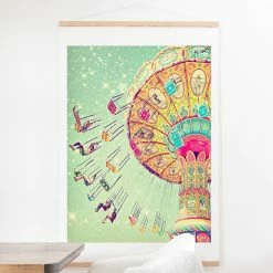 New 👍 Fabric Deny Designs Swinging Through Stars Wall Scroll 🧨