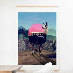 Coupon 🧨 Upholstered Deny Designs Llama Van Wall Scroll ❤️