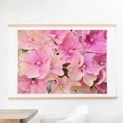 Wholesale 🔥 Upholstered Deny Designs Pink Hydrangeas Wall Scroll ⭐