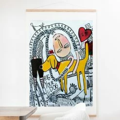 Outlet 🔔 Upholstered Deny Designs Hug Your 🦮 Dog Wall Scroll 🛒