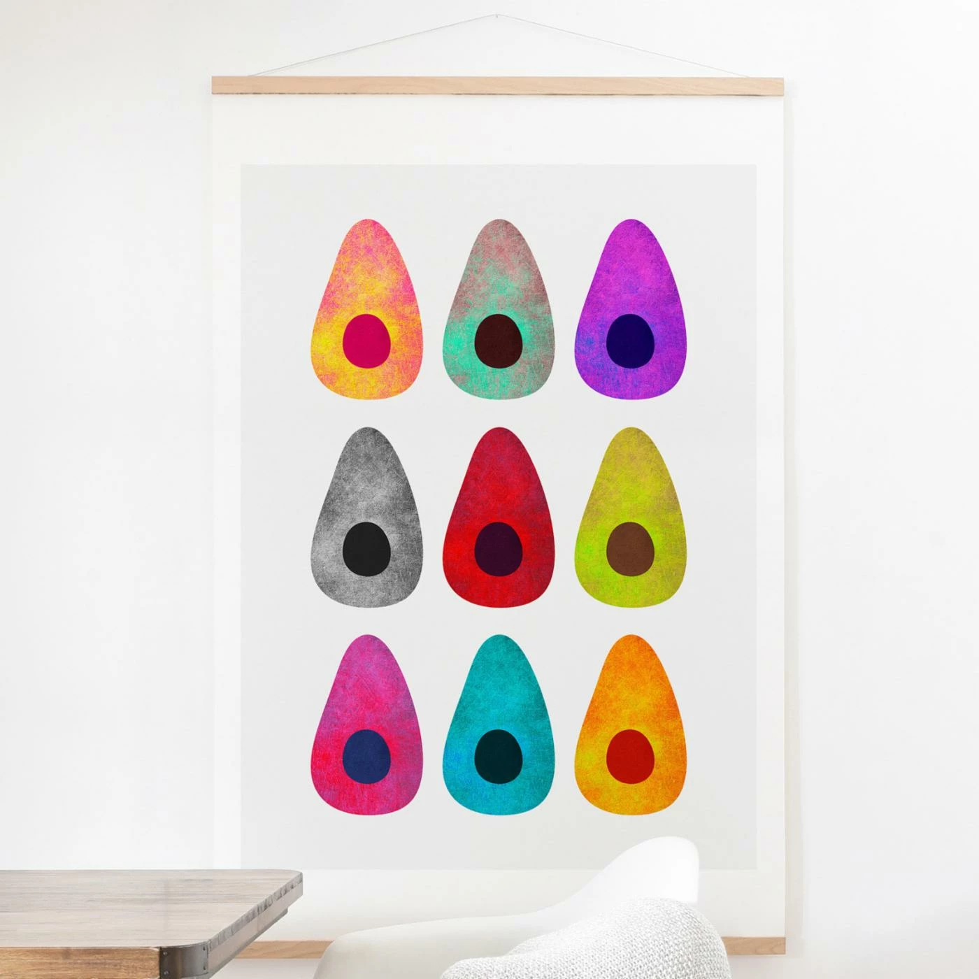 Deals ๐ Upholstered Deny Designs Colored Avocados Wall Scroll ๐คฉ