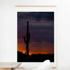 Best deal 🤩 Upholstered Deny Designs Saguaro Sunset Wall Scroll 🛒