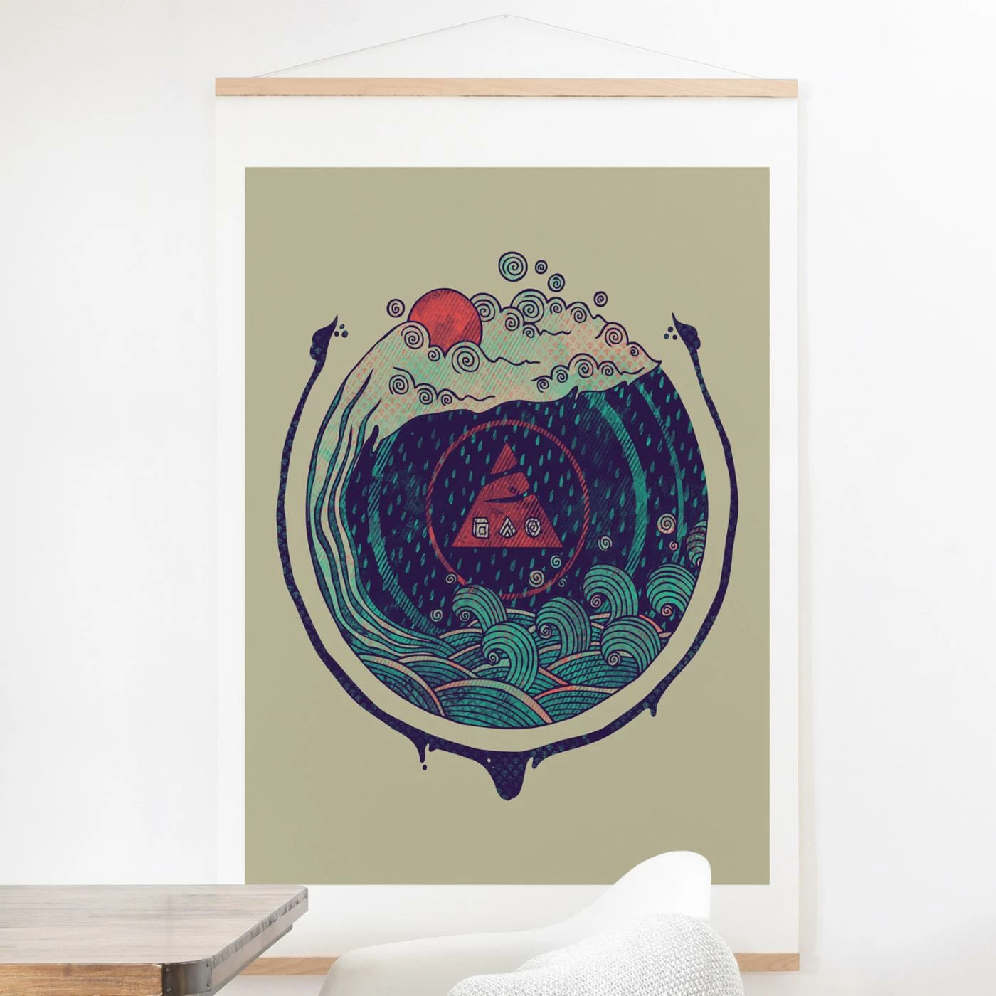 Budget โจ Upholstered Deny Designs Water Wall Scroll โจ