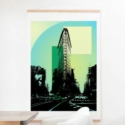 Cheapest 🔔 Upholstered Deny Designs Flat Iron Building New York Wall Scroll 👍