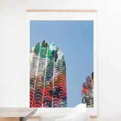 Coupon 🤩 Upholstered Deny Designs Chicago Towers Wall Scroll ⭐