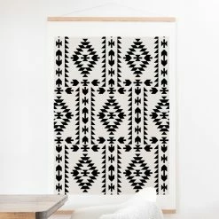 Best Pirce ❤️ Upholstered Deny Designs Geo Panel White Wall Scroll 🌟