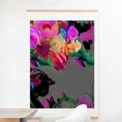 Cheapest ✔️ Upholstered Deny Designs Floral Storm Wall Scroll 💯