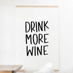 Top 10 🧨 Upholstered Deny Designs Drink More Wine Wall Scroll 🎉