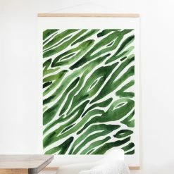 Flash Sale 🌟 Upholstered Deny Designs Green Flow Wall Scroll 🤩