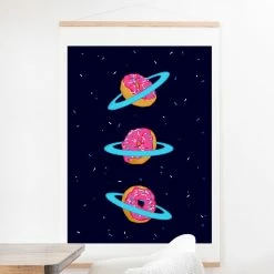 Cheapest 🎁 Fabric Deny Designs Sugar Rings Of Saturn Wall Scroll 🤩